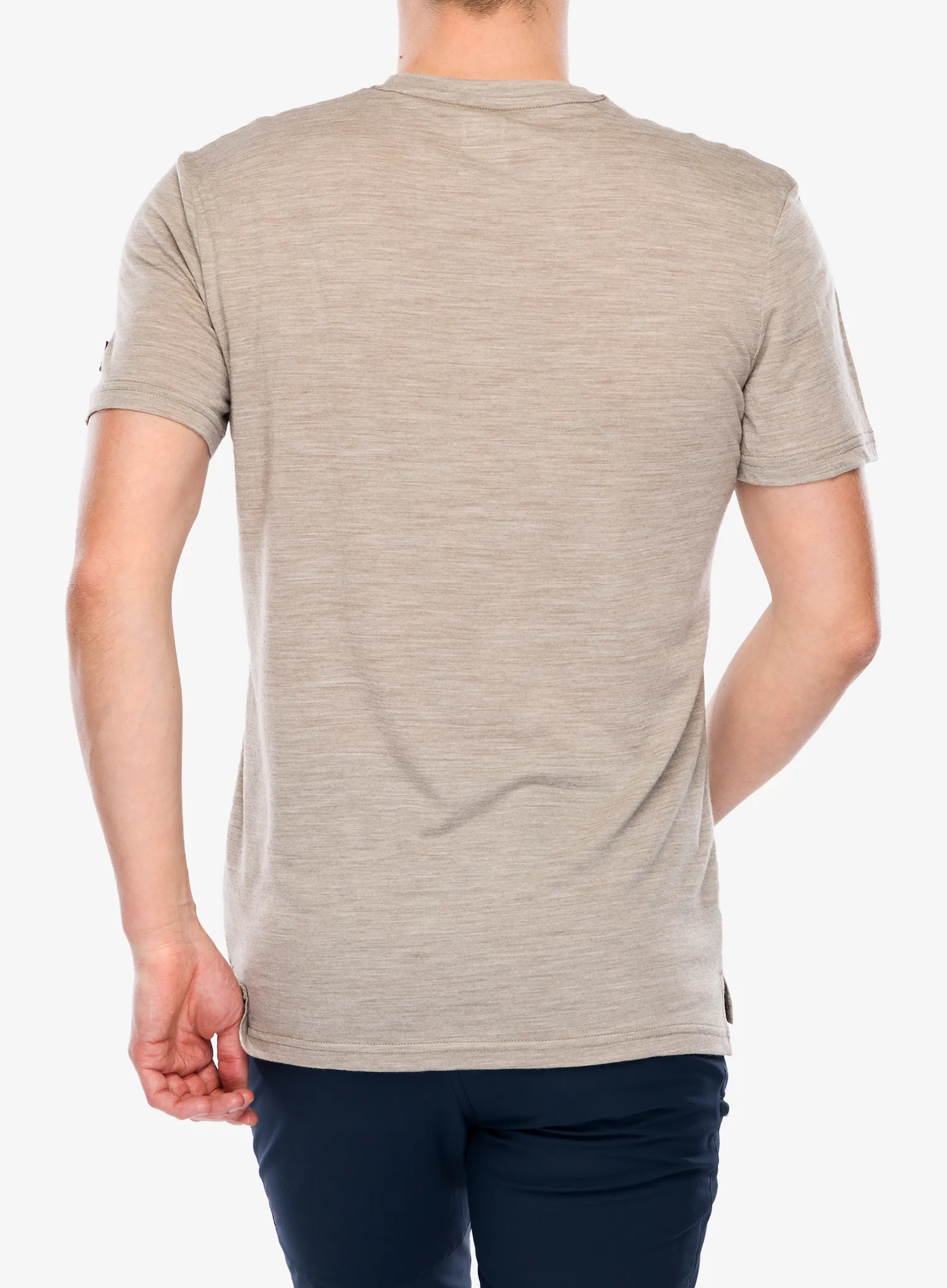 Merino triko Super.natural Northern Lights Tee - vintage khaki melange/various
