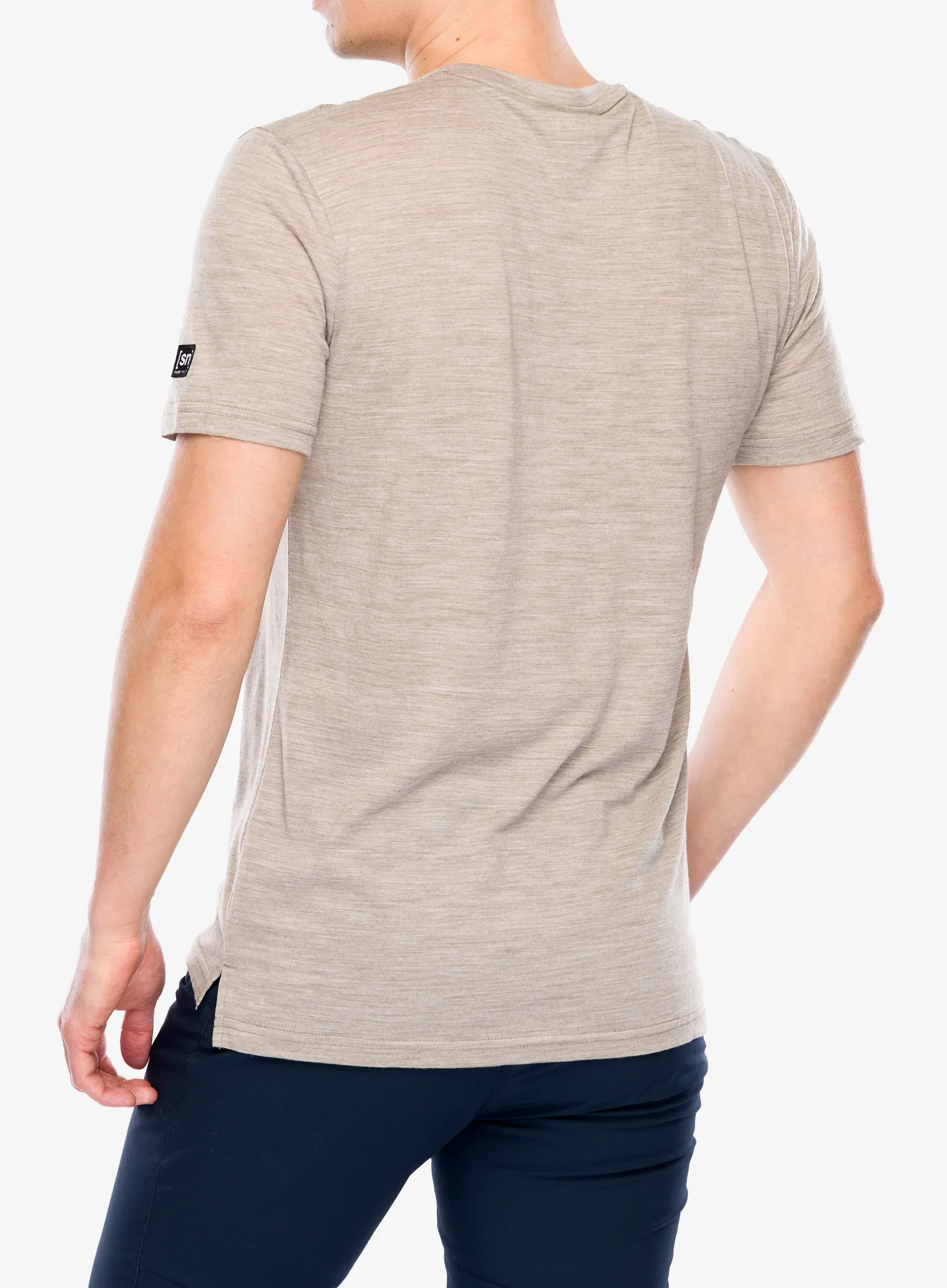 Merino triko Super.natural Northern Lights Tee - vintage khaki melange/various