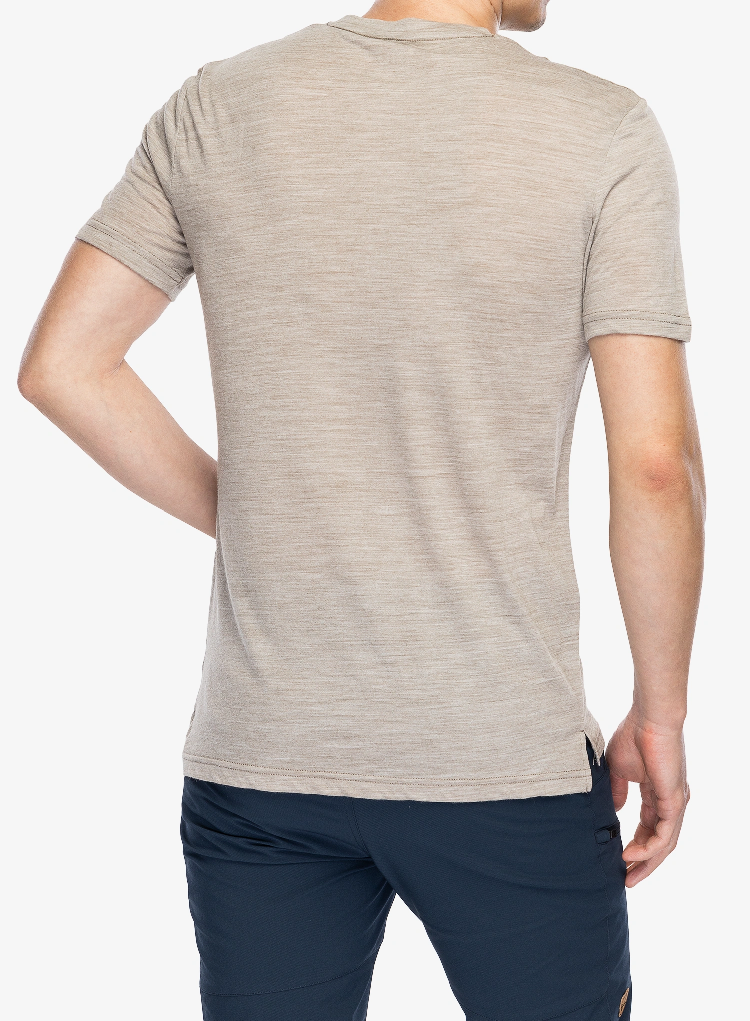 Merino triko Super.natural Sn Sailor Tee - v.khaki mel/b.ink/h.risk red