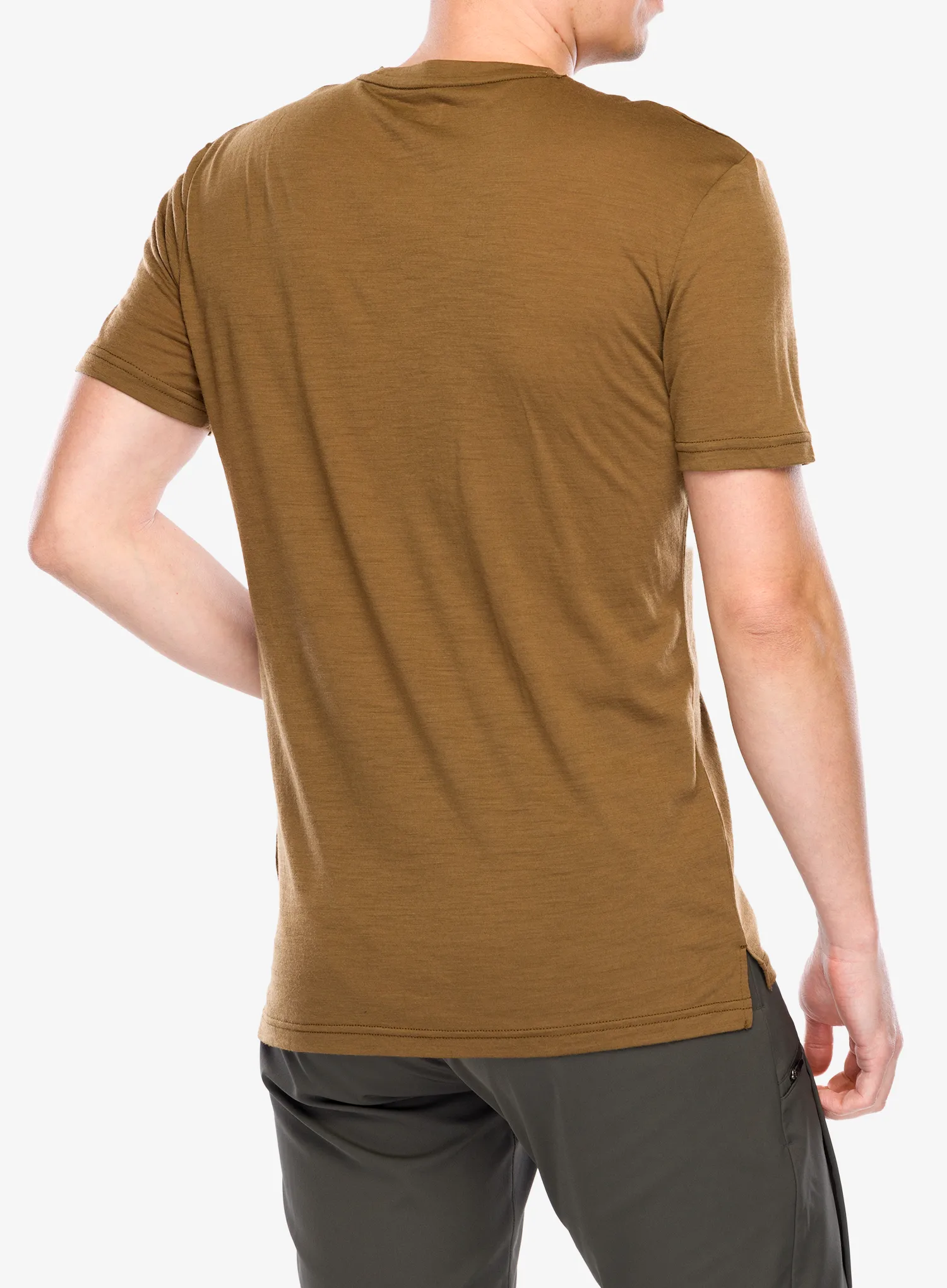 Merino triko Super.natural Sun Lovers Tee - kangaroo/f.grey/v.khaki mel
