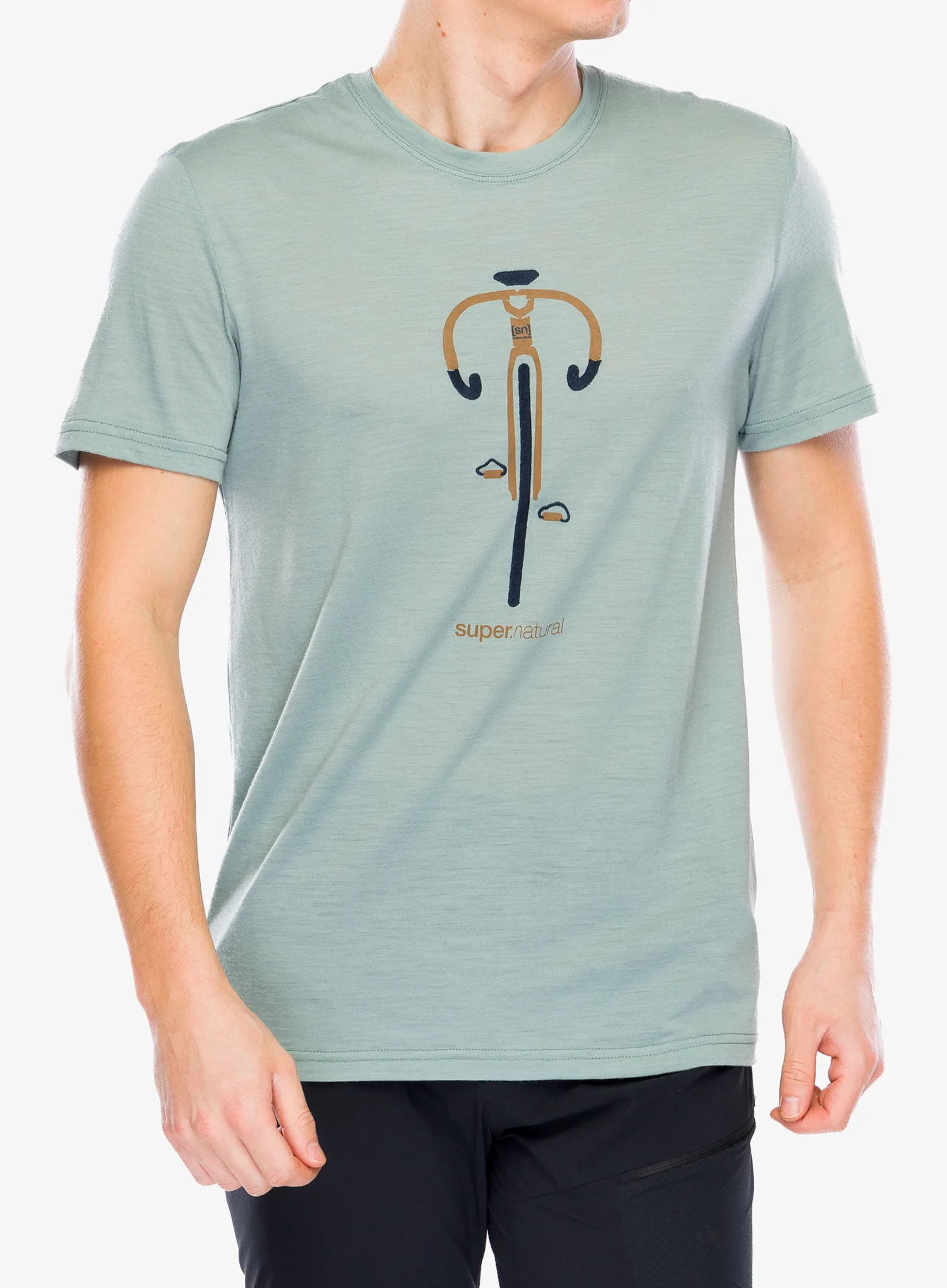 Merino triko Super.natural Vintage Bike Tee - ch.green/kangaroo/blueberry