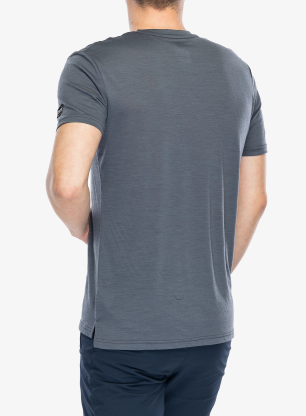 Merino triko Super.natural Well Equipped Tee - turbulence blue/v.khaki mel