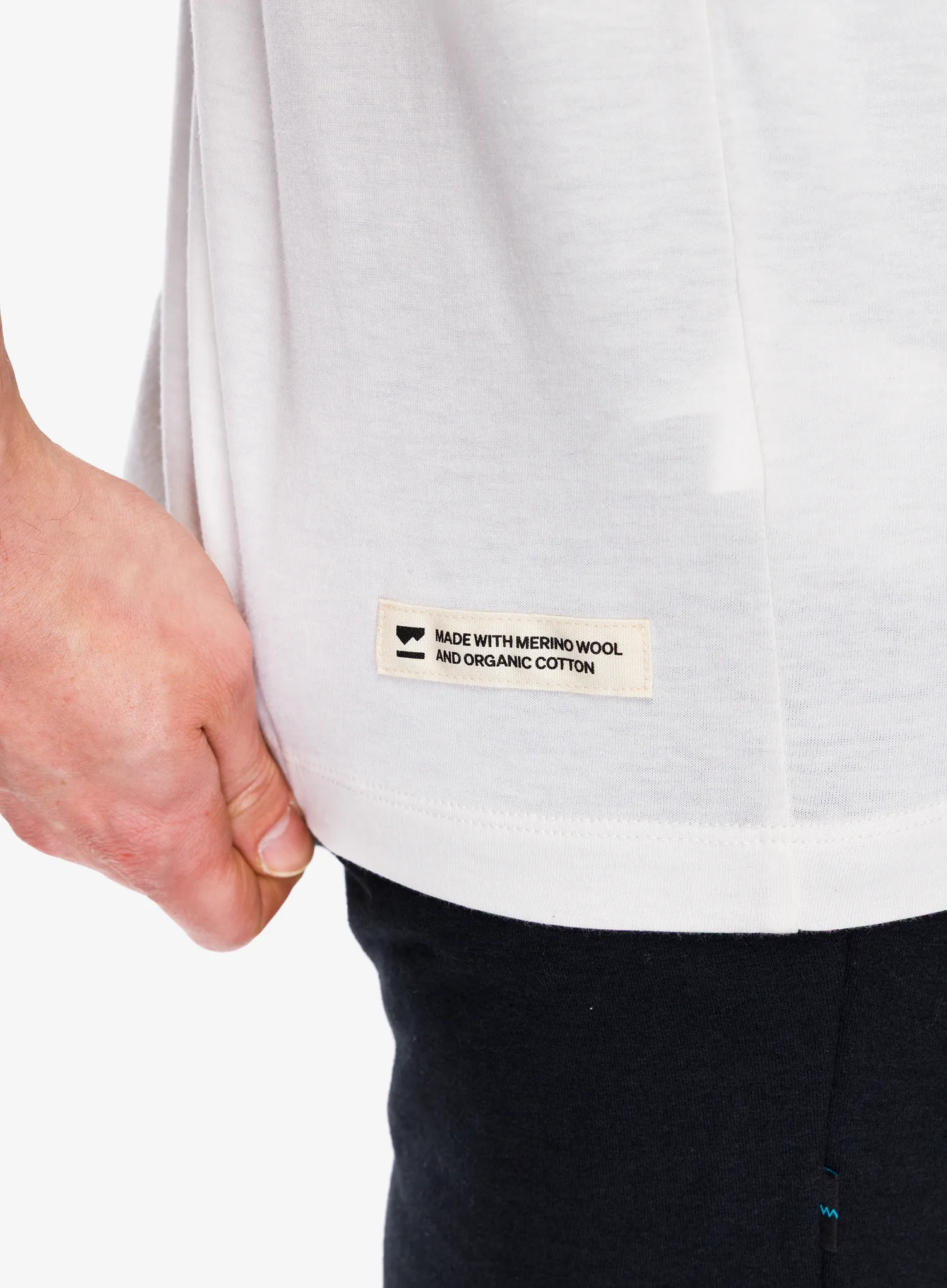 Tričko Mons Royale Yonder Merino Organic Cotton T-Shirt - vintage white
