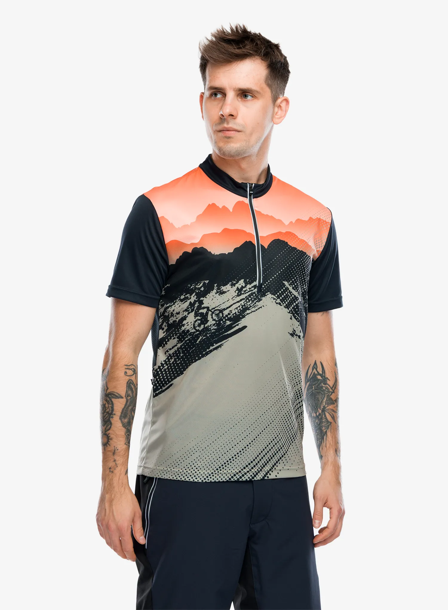 Triko na kolo CMP Crey T-Shirt - antracite/corda/orange