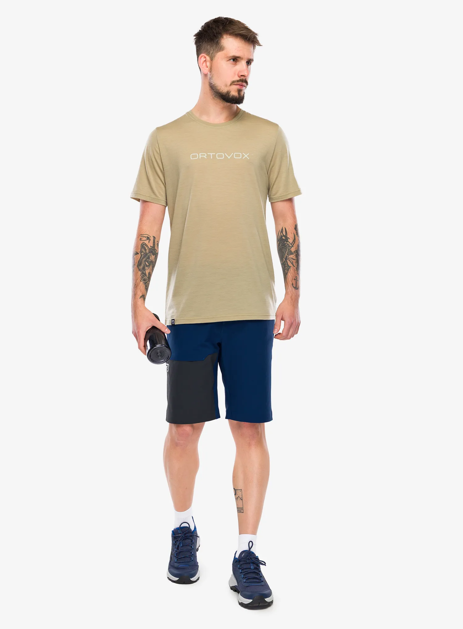 Tričko Ortovox 150 Cool Brand TS - dark linen