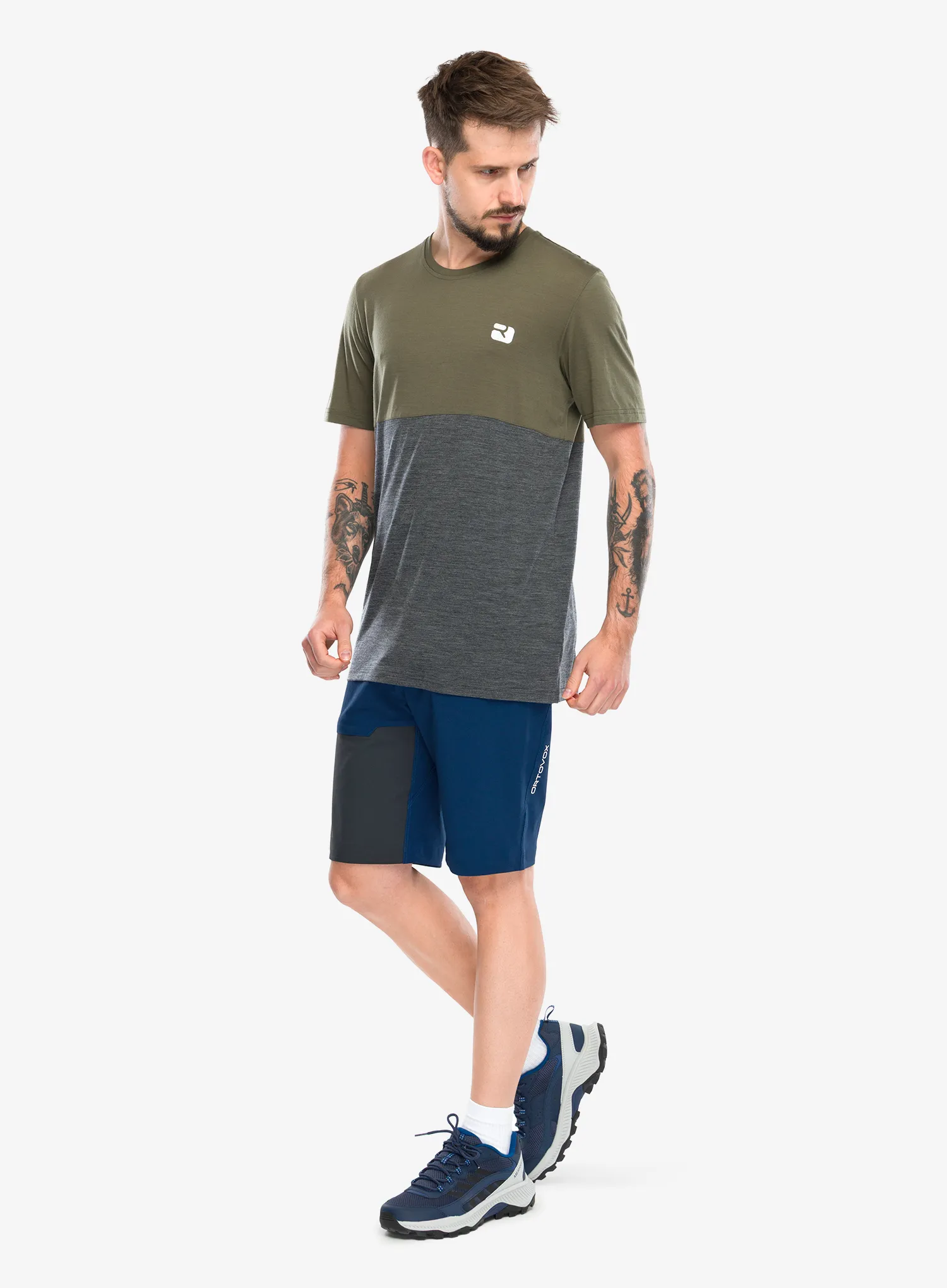 Tričko Ortovox 150 Cool Logo TS - dark wild herbs