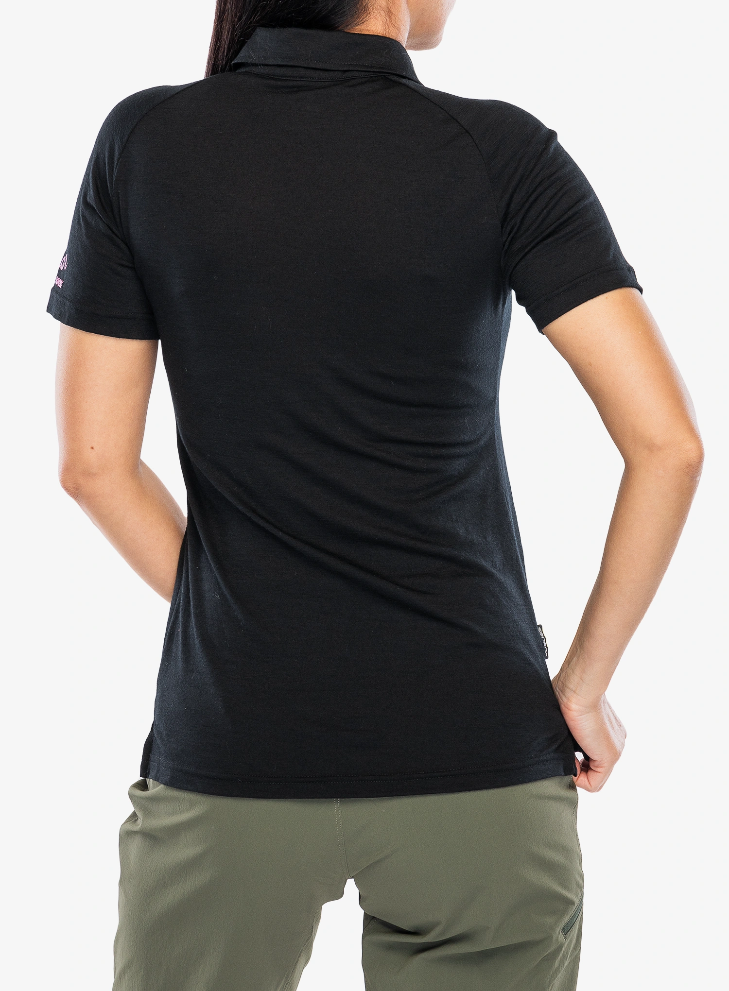 Dámské polokošile Sensor Merino Active Polo Tee SS - black/black