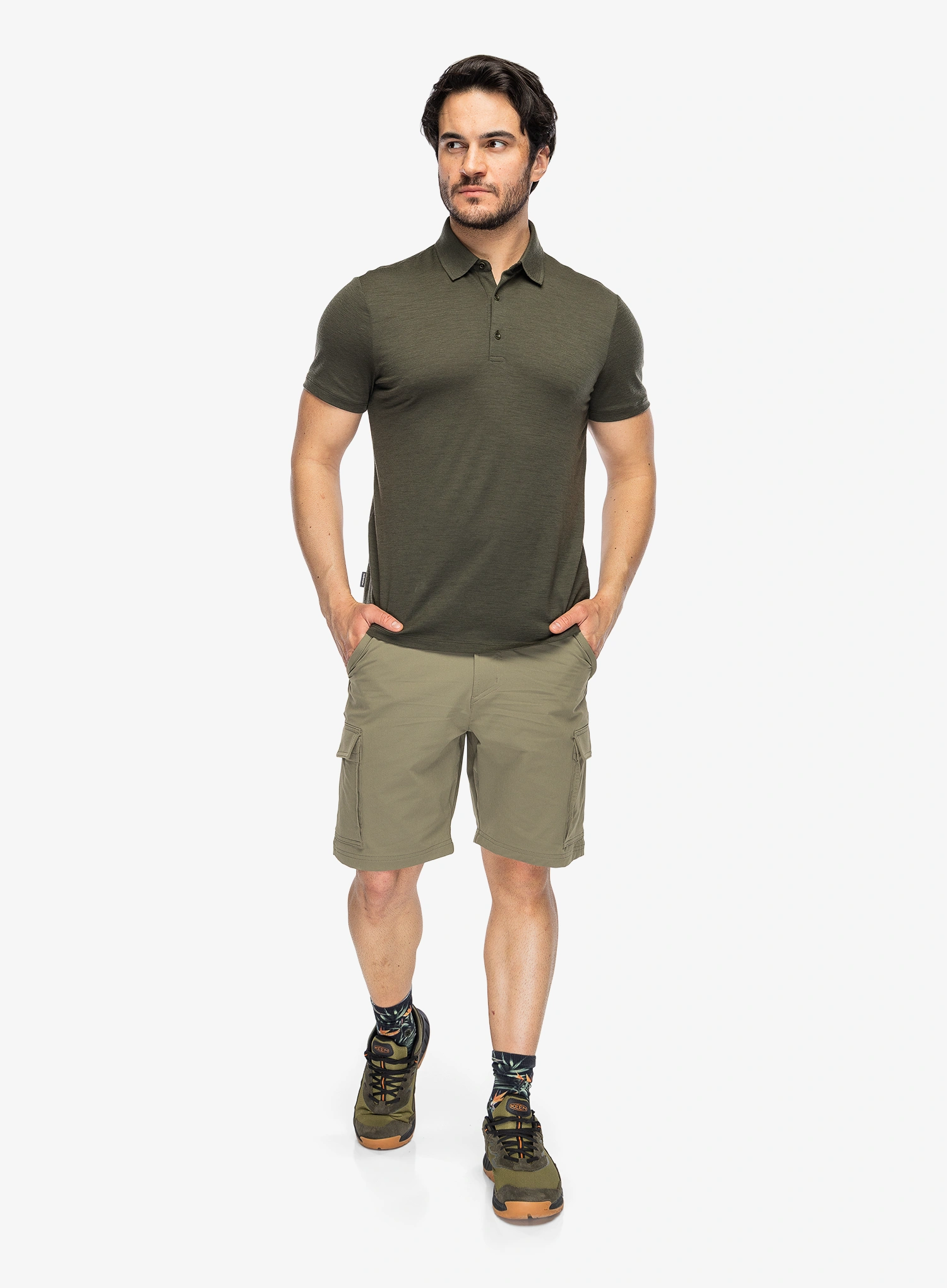 Polokošile Icebreaker Merino 150 Tech Lite III SS Polo - dk loden