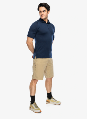 Polokošile Sensor Merino Active Polo Tee SS - deep blue