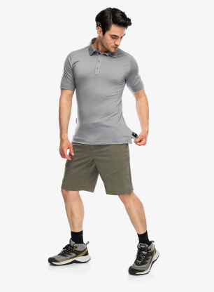 Polokošile Sensor Merino Active Polo Tee SS - gray