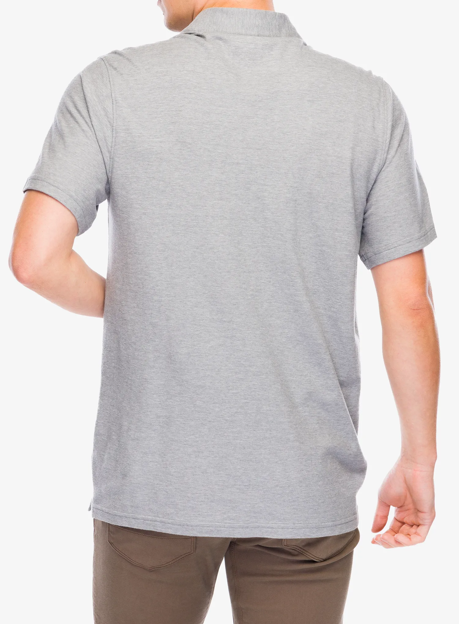 Polokošile Smartwool Short Sleeve Polo - light gray heather