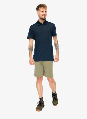 Polokošile Super.natural Zip Polo - blueberry