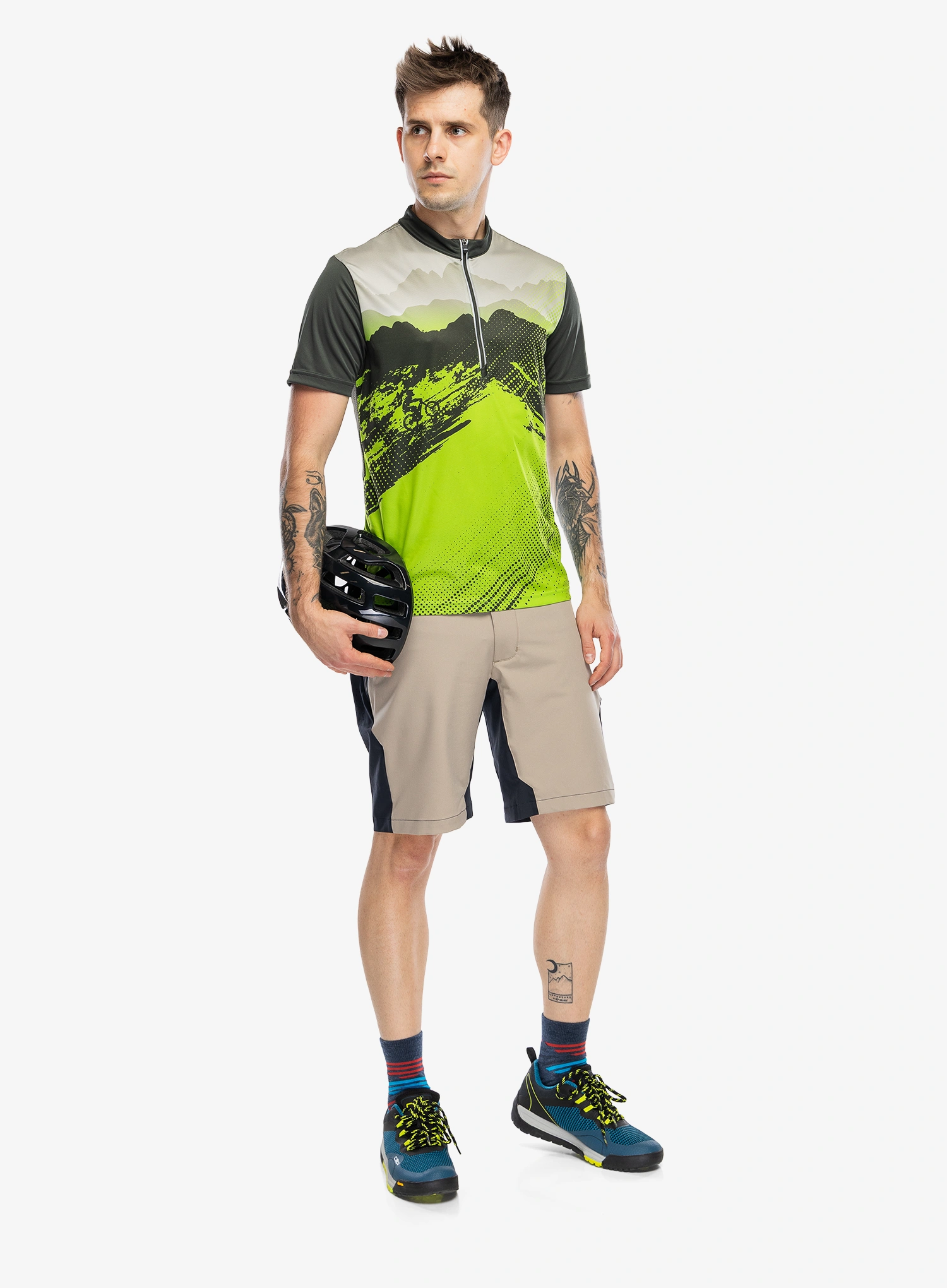 Cyklistické triko CMP Crey T-Shirt - pine/mela/sage