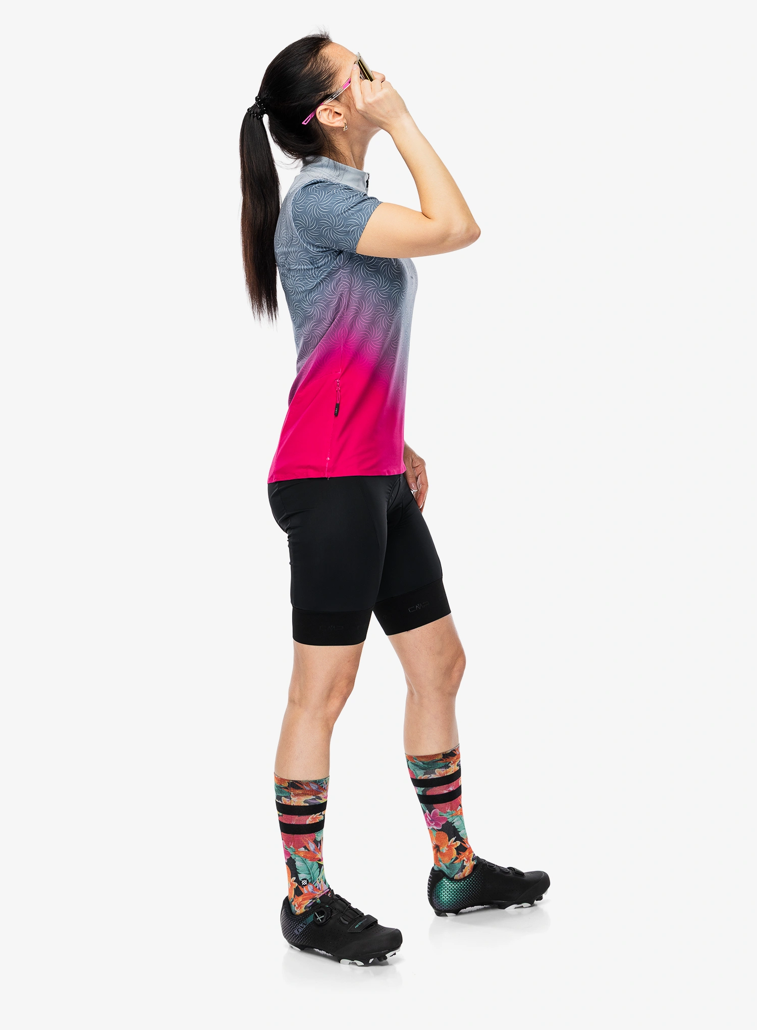 Dámské cyklistické triko CMP Talya T-Shirt - sky blue/magenta