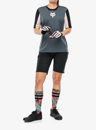 Dámské cyklistické triko Fox Defend SS Jersey Creation - deep cobalt