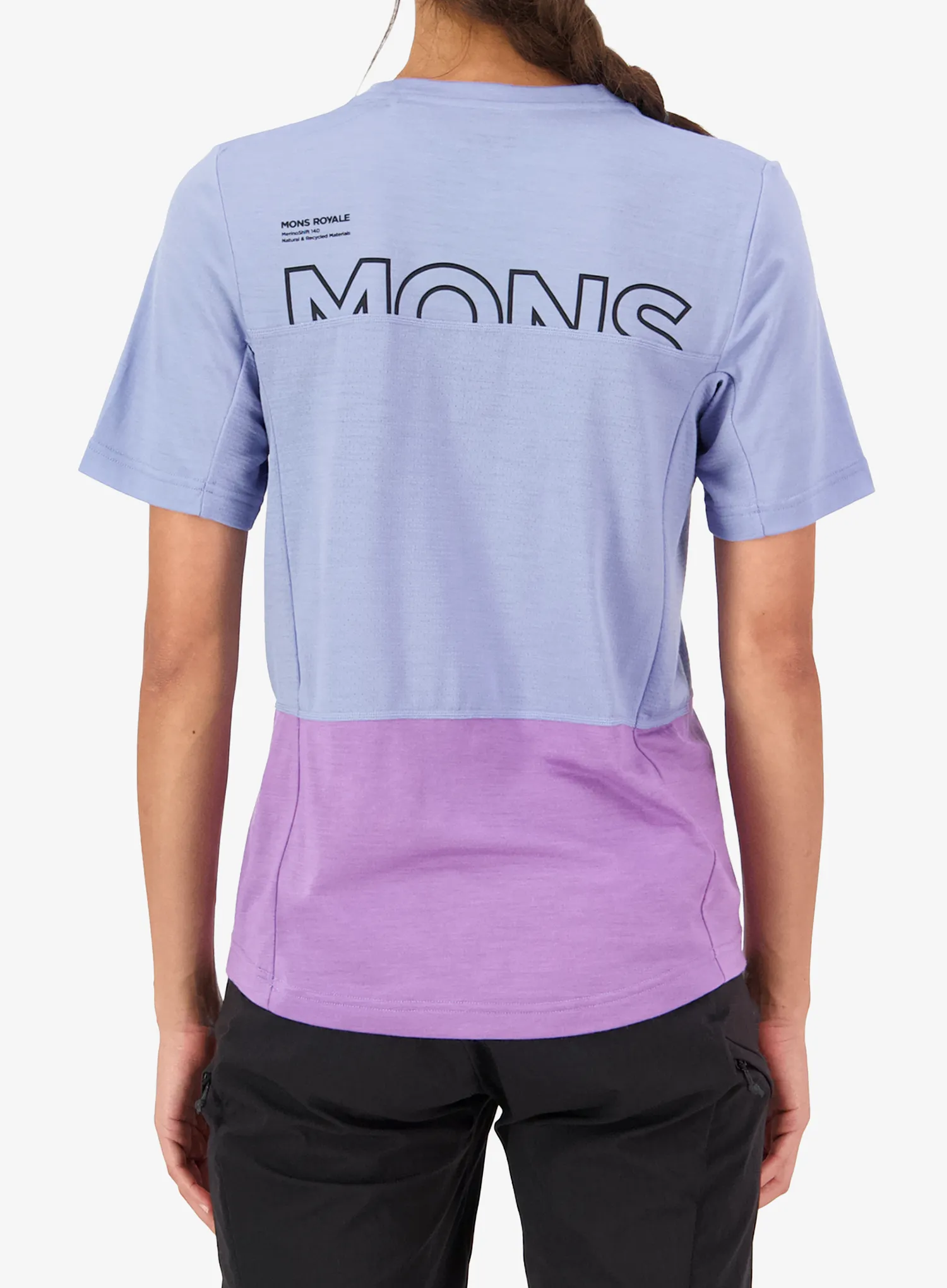 Dámské cyklistické triko Mons Royale Tarn Merino T-Shirt - skyline/bloom