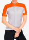 Dámské cyklistické triko POC Essential Road Logo Jersey - zink orange/granite grey