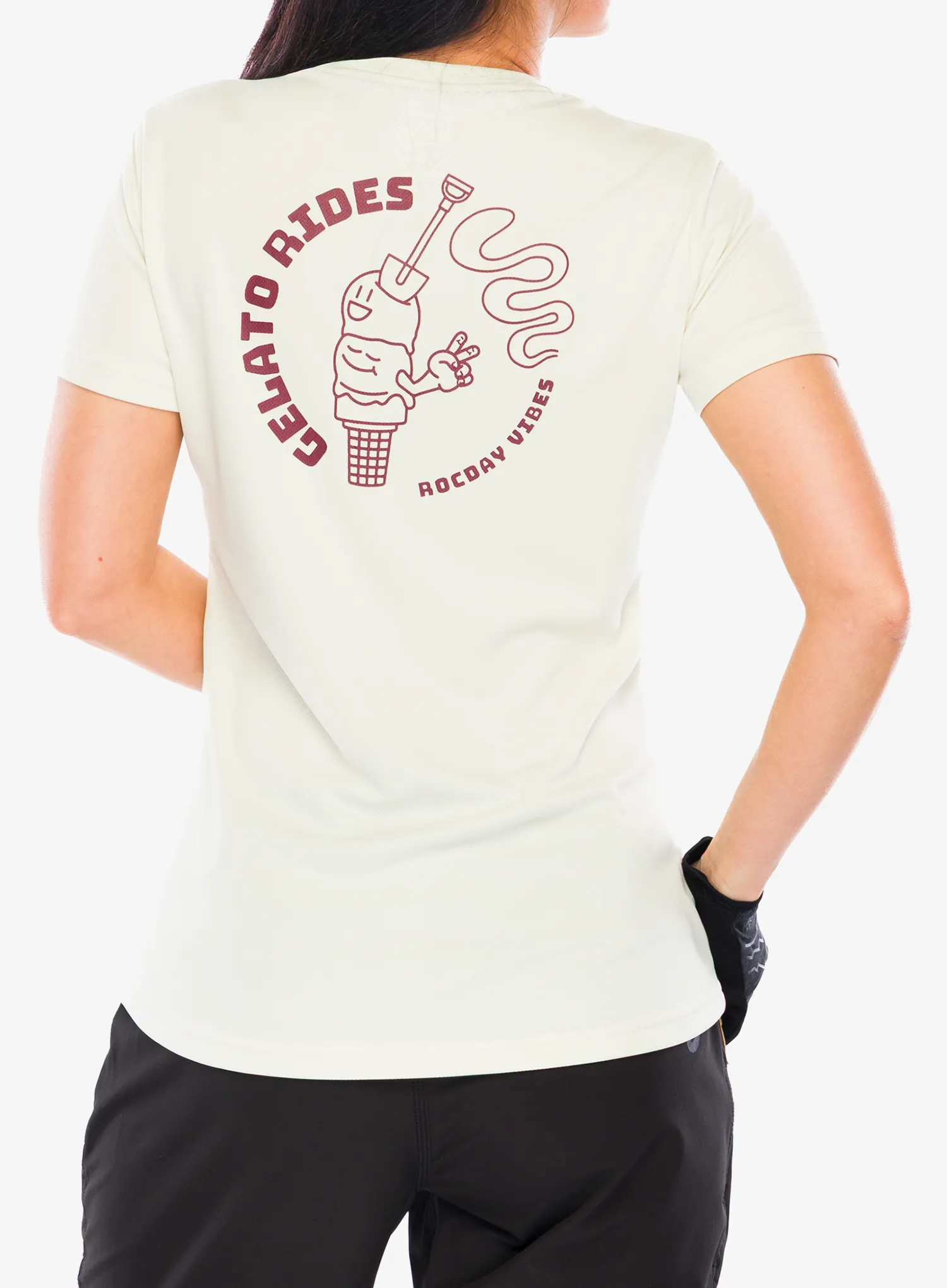 Dámské cyklistické triko Rocday Gelato Short Sleeve - beige