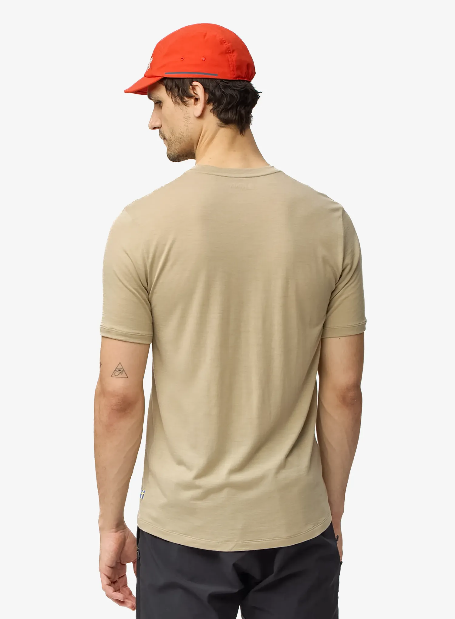 Cyklistické triko Fjallraven Hoja Lugnt Wool T-shirt - fossil