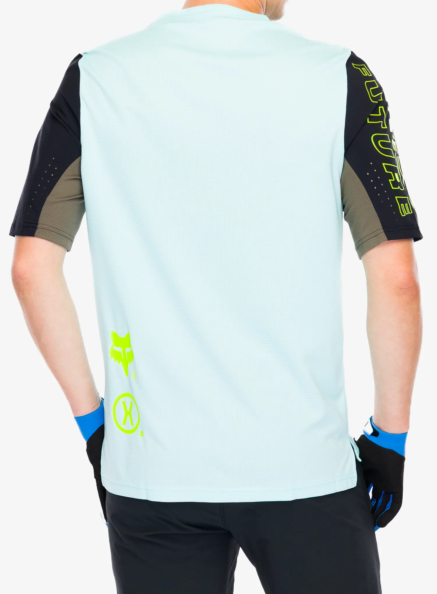 Cyklistické triko Fox Defend SS Jersey Elevated - light blue