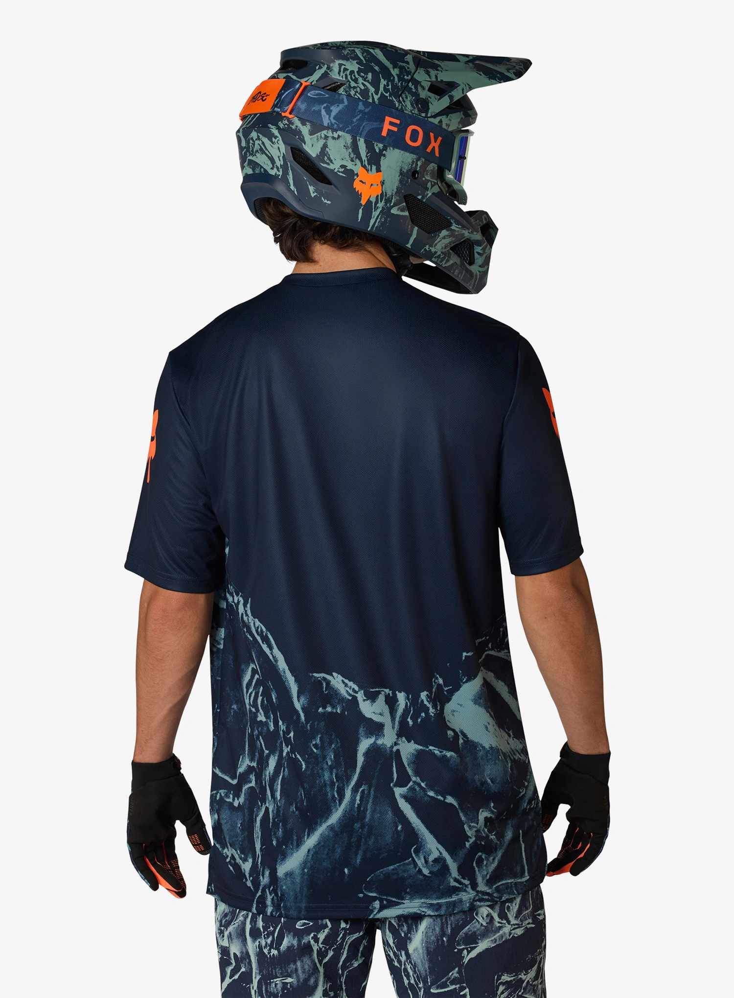 Cyklistické triko Fox Ranger SS Jersey Img Print - arctic blue