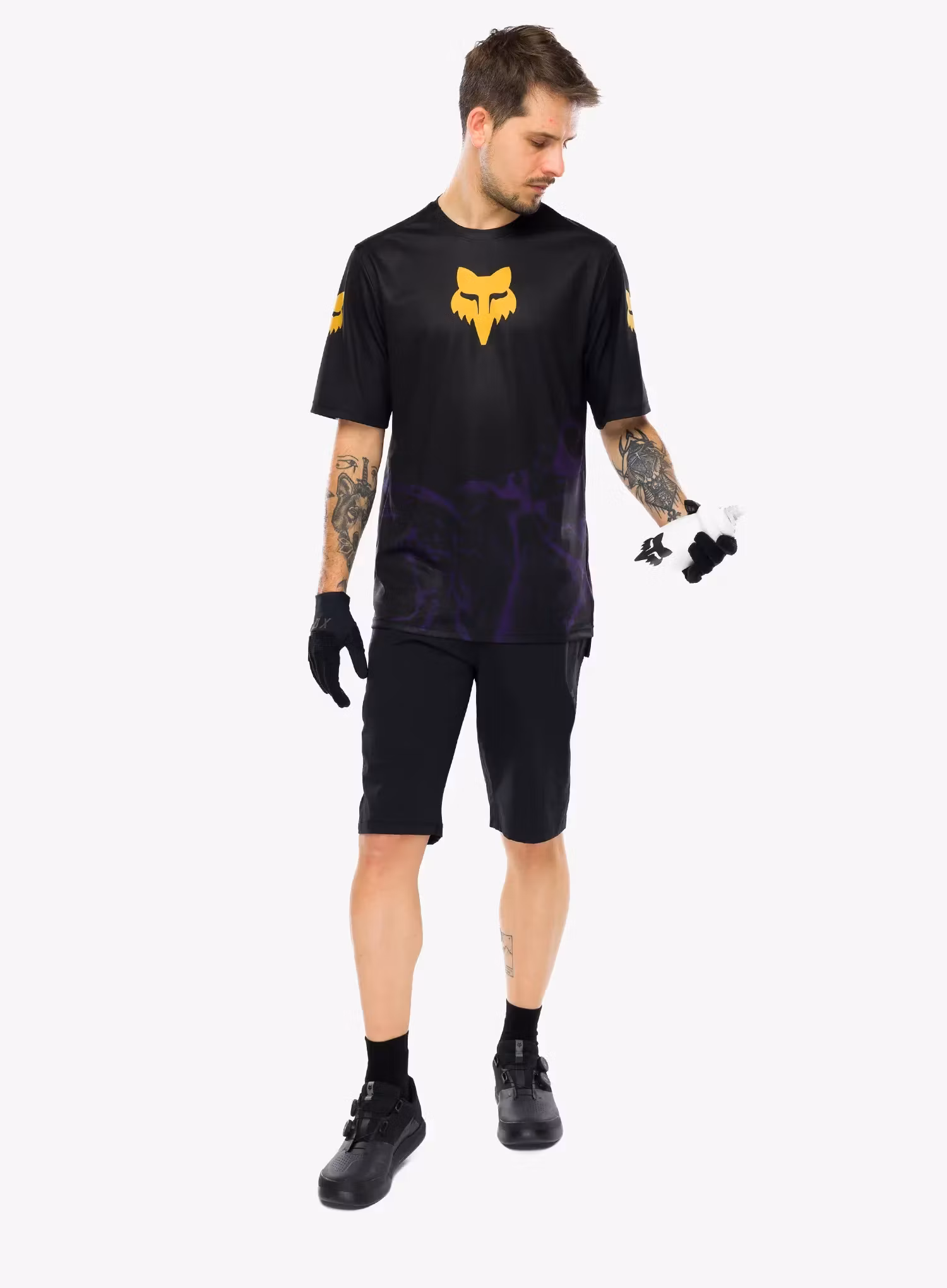 Cyklistické triko Fox Ranger SS Jersey Img Print - plum