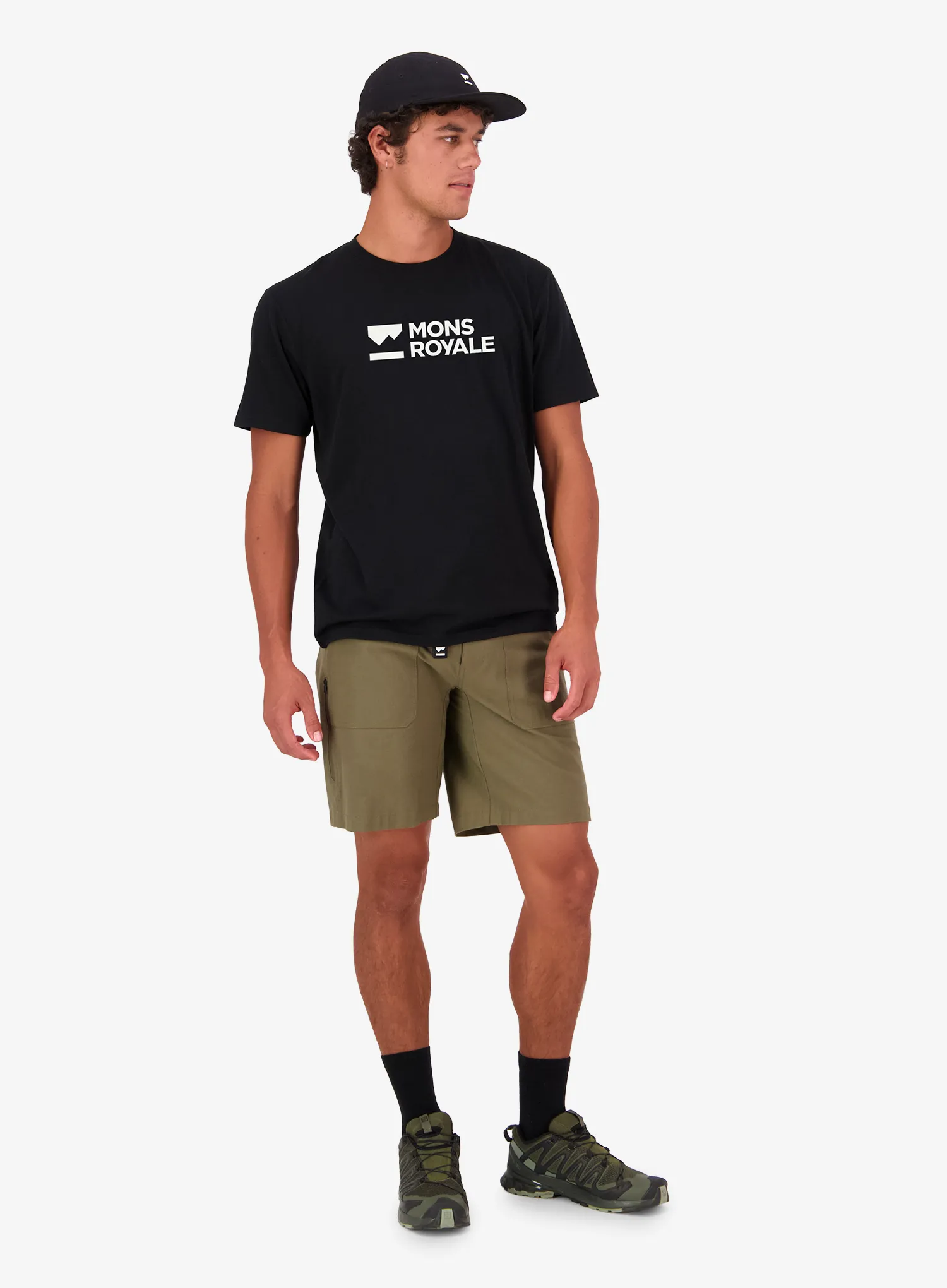 Cyklistické triko Mons Royale Icon Merino T-Shirt - black
