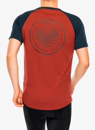 Cyklistické triko Rocday Gravel - navy blue/red