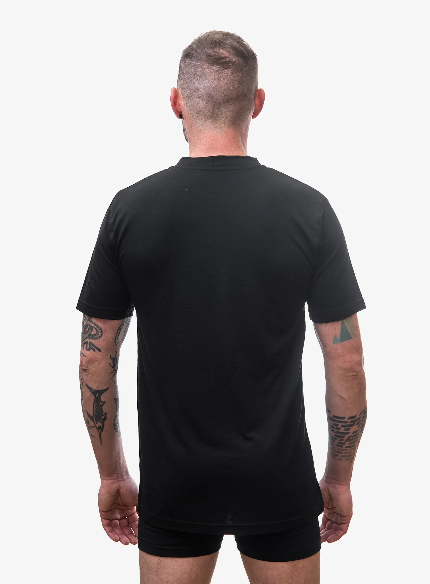 Tričko Sensor Merino Active PT Tee S/S - black mountains