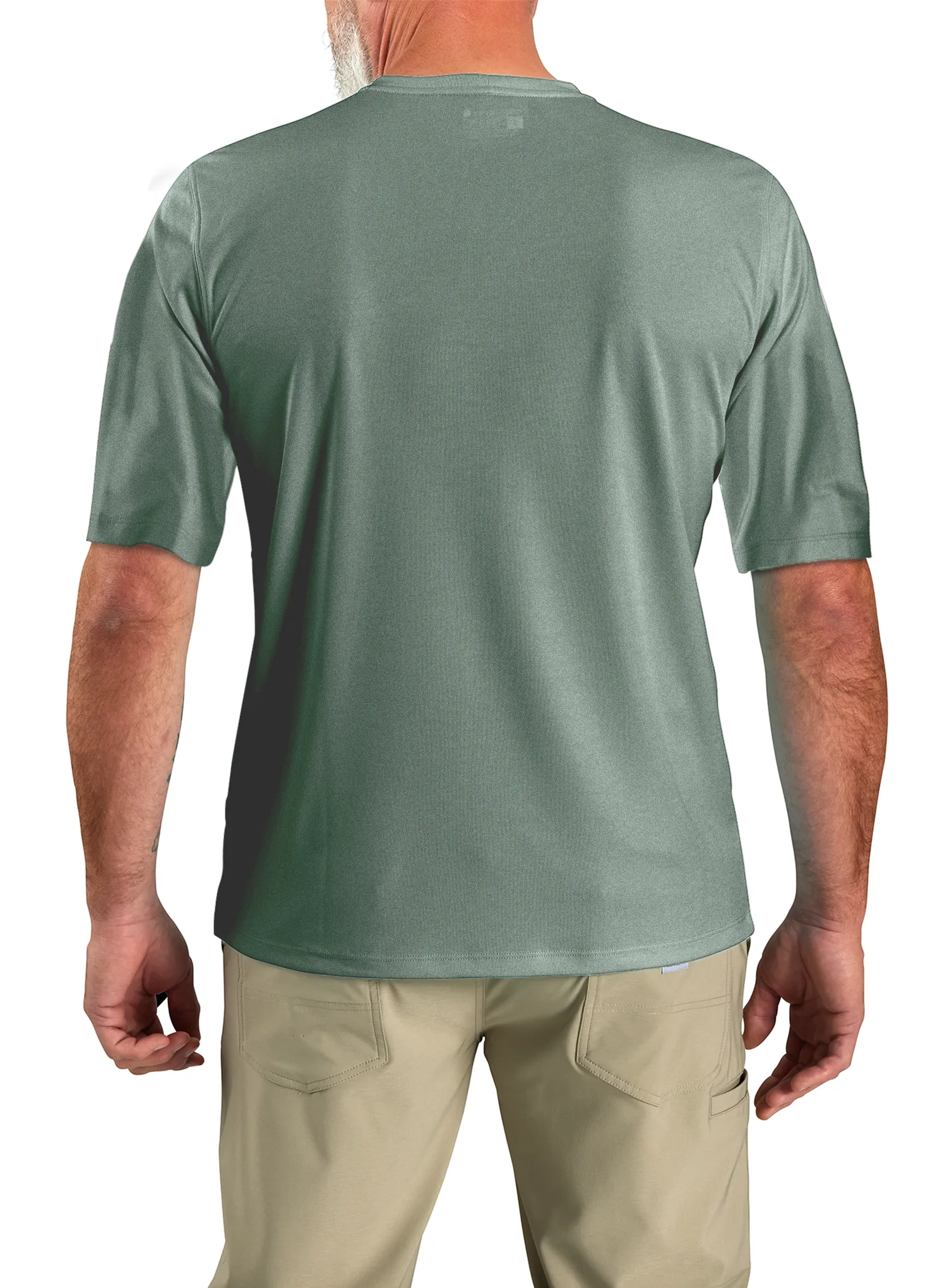 Rychleschnoucí triko Carhartt Force Sun Defender Relaxed Logo T-Shirt - green slate heather