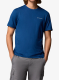 Rychleschnoucí triko Columbia Parsons Point S/S Back Graphic Tee - m.blue heather/a.gem badge