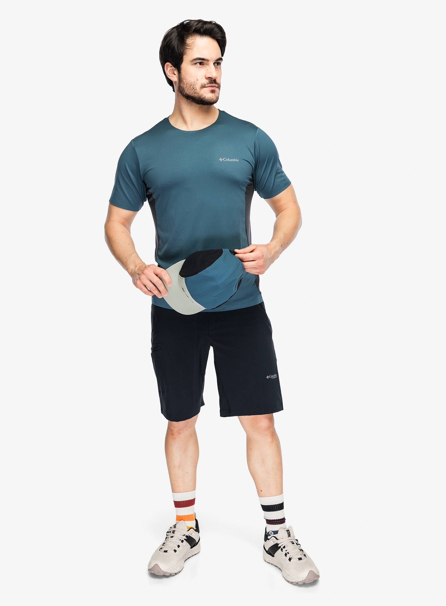 Rychleschnoucí triko Columbia Three Pitch SS Crew - everblue/shark