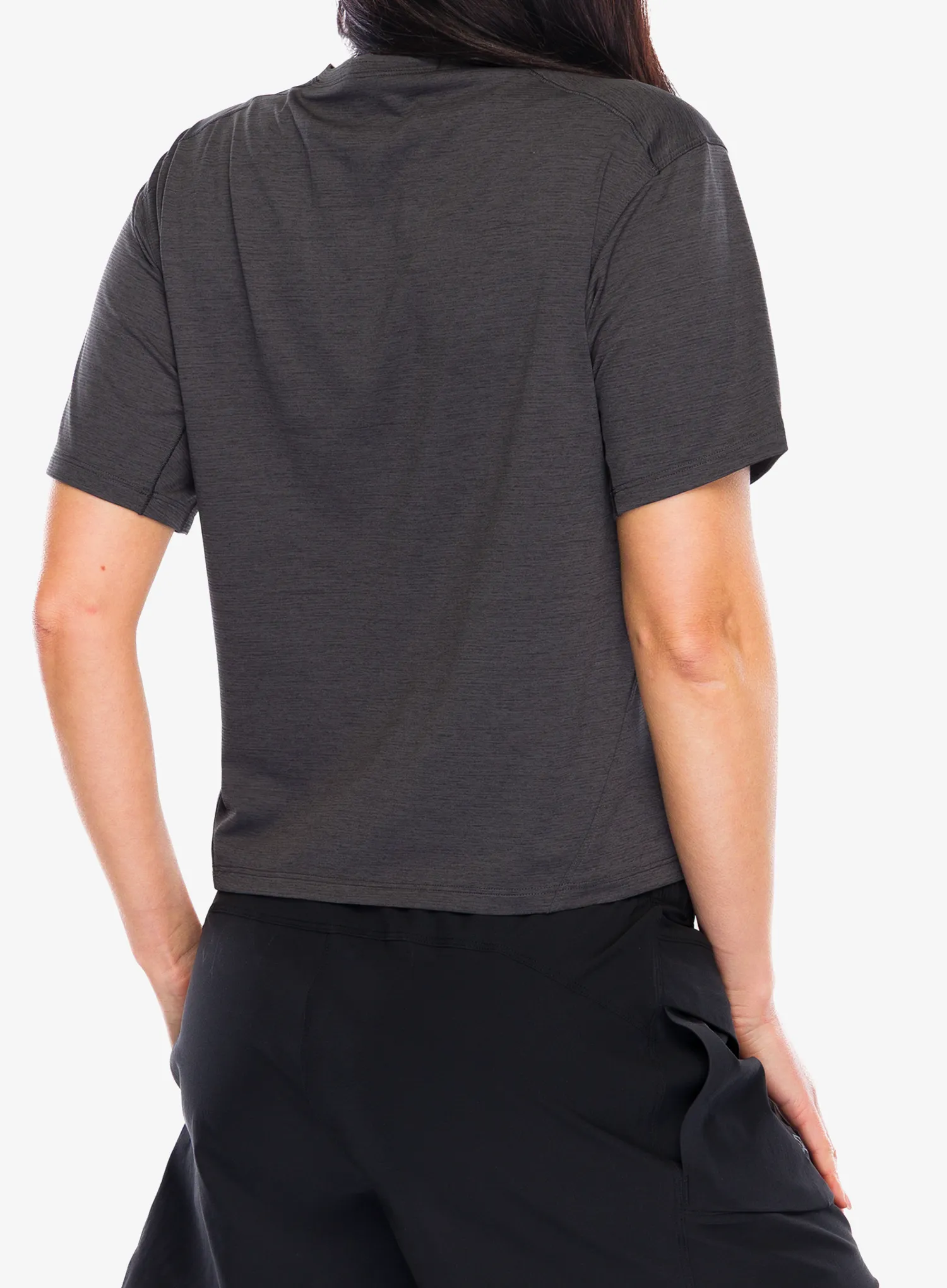 Dámské rychleschnoucí triko Arcteryx Taema Crop SS - black