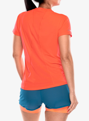 Dámské rychleschnoucí triko Brooks Sprint Free Short Sleeve 3.0 - neo cayenne