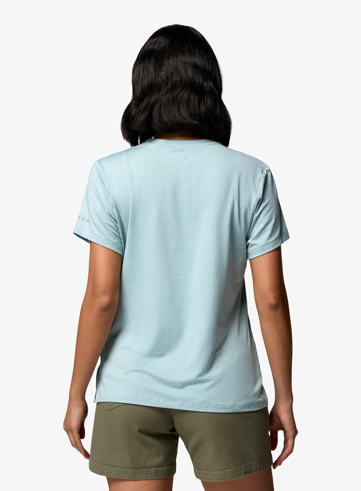 Dámské rychleschnoucí triko Columbia Parsons Point S/S Graphic Tee - m.light heather/splattered
