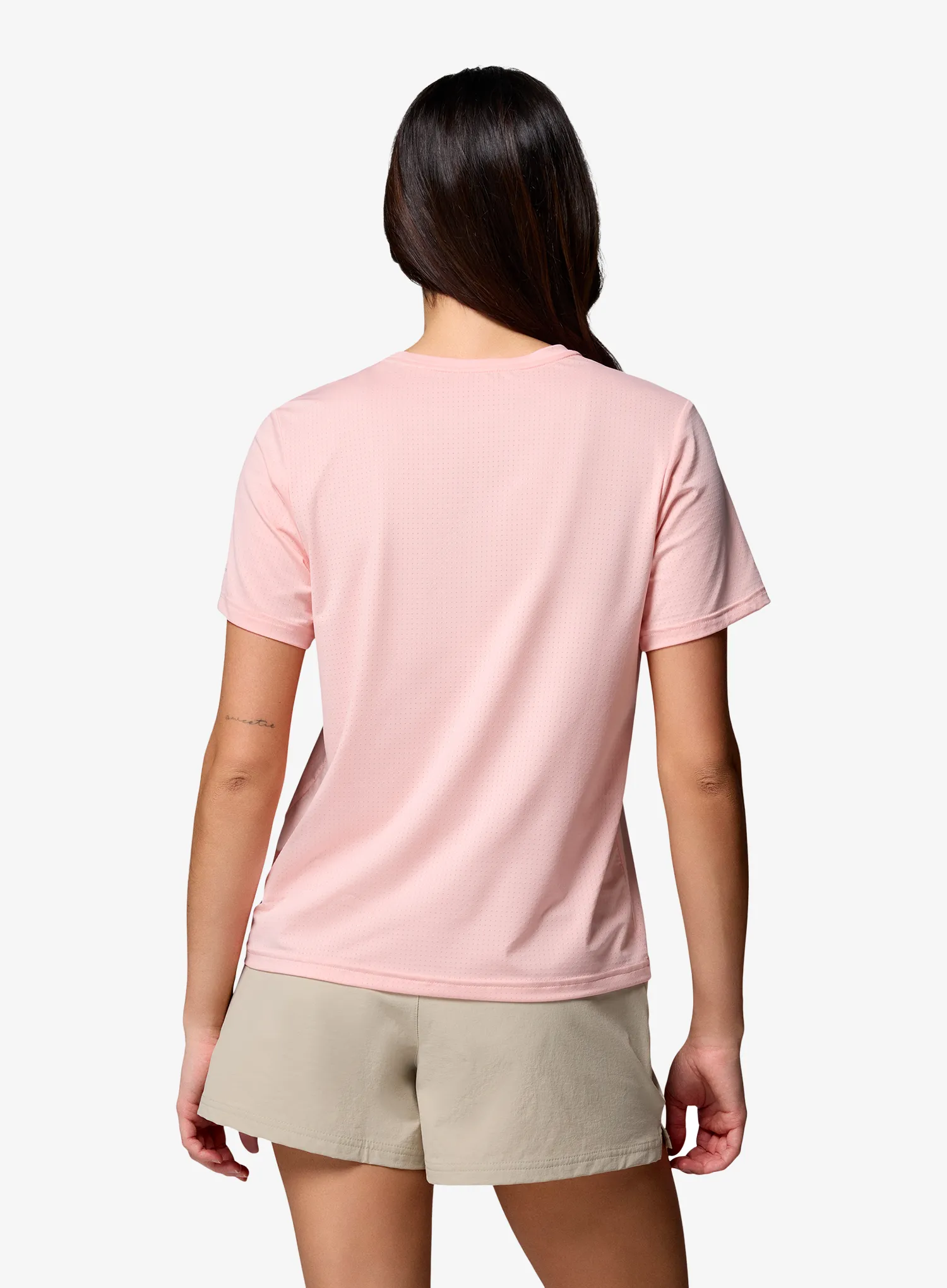 Dámské rychleschnoucí triko Columbia Wild Springs S/S - pink sand