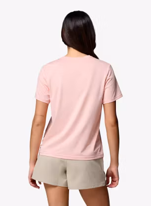 Dámské rychleschnoucí triko Columbia Wild Springs S/S - pink sand