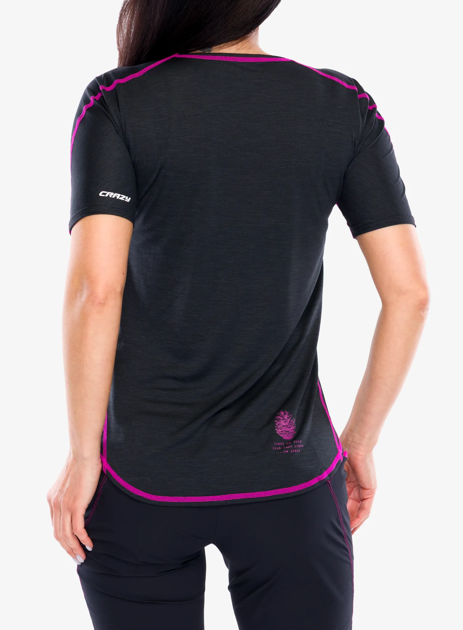 Dámské rychleschnoucí triko Crazy Shirt Exit - pop/black