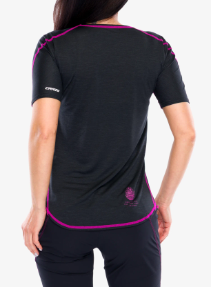 Dámské rychleschnoucí triko Crazy Shirt Exit - pop/black