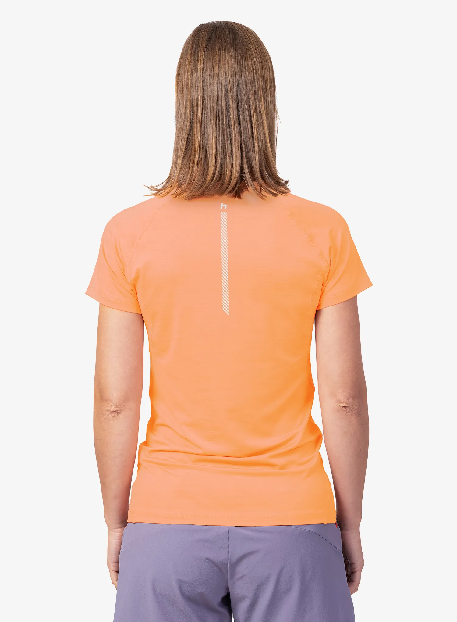 Dámské rychleschnoucí triko Hannah Lela - apricot wash mel