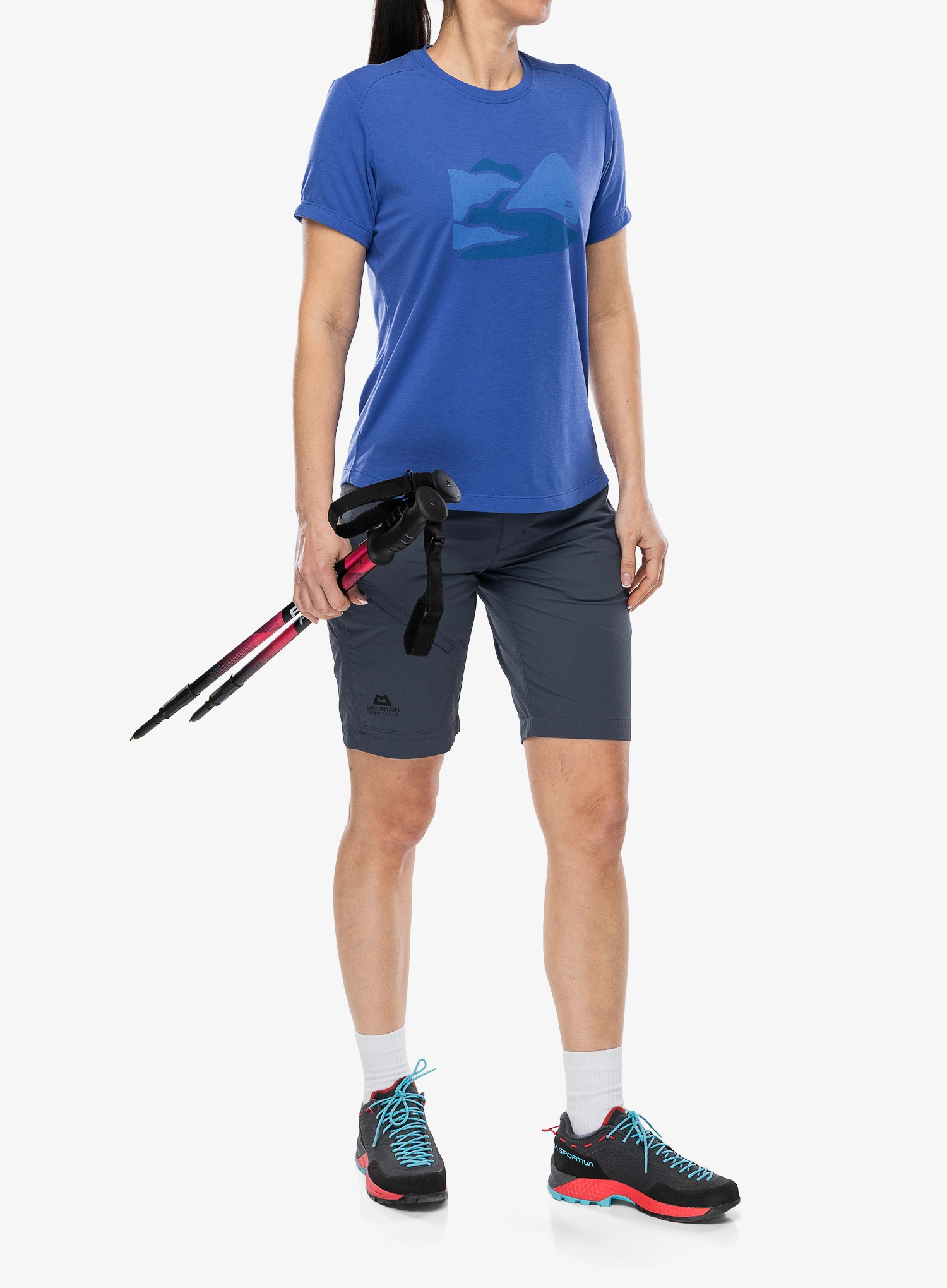 Dámské rychleschnoucí triko Mountain Equipment Headpoint Graphic Tee - vivid blue