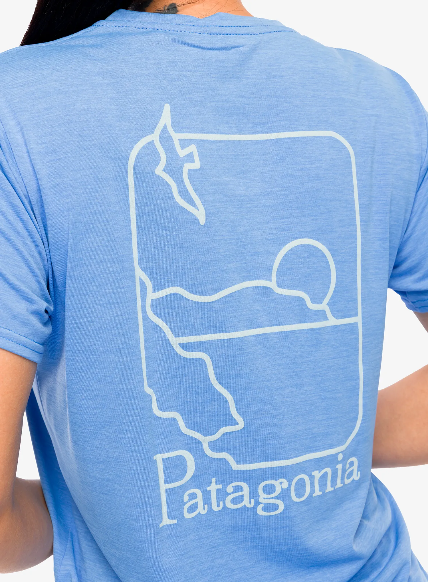 Dámské rychleschnoucí triko Patagonia Cap Cool Daily Graphic Shirt Waters - swelldrifter/abundant blue