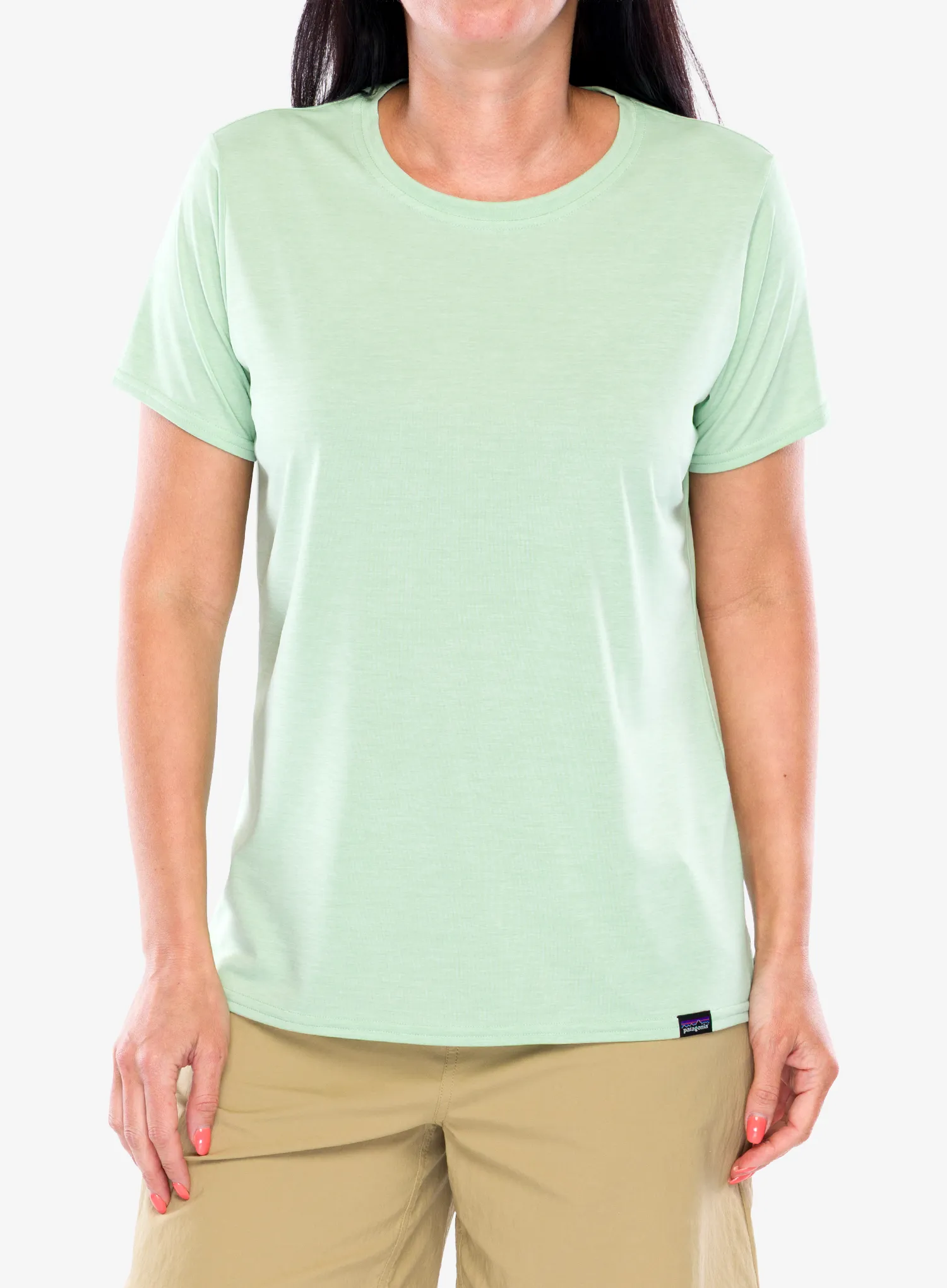 Dámské rychleschnoucí triko Patagonia Capilene Cool Daily Shirt - rinsed green/dark rinsed gre