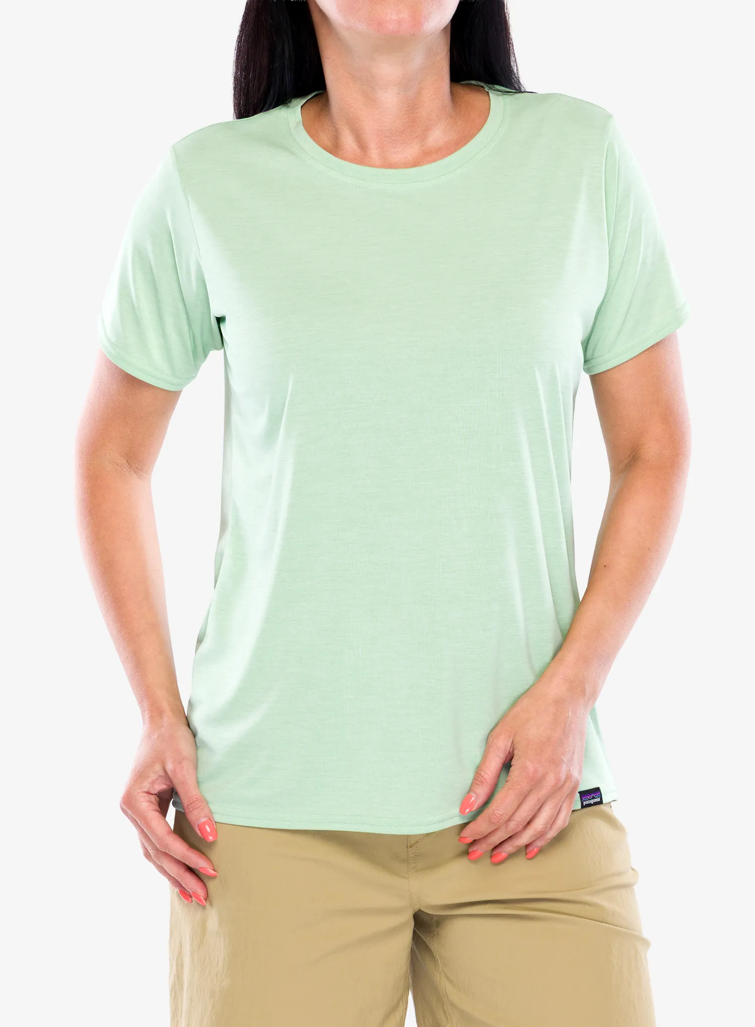 Dámské rychleschnoucí triko Patagonia Capilene Cool Daily Shirt - rinsed green/dark rinsed gre