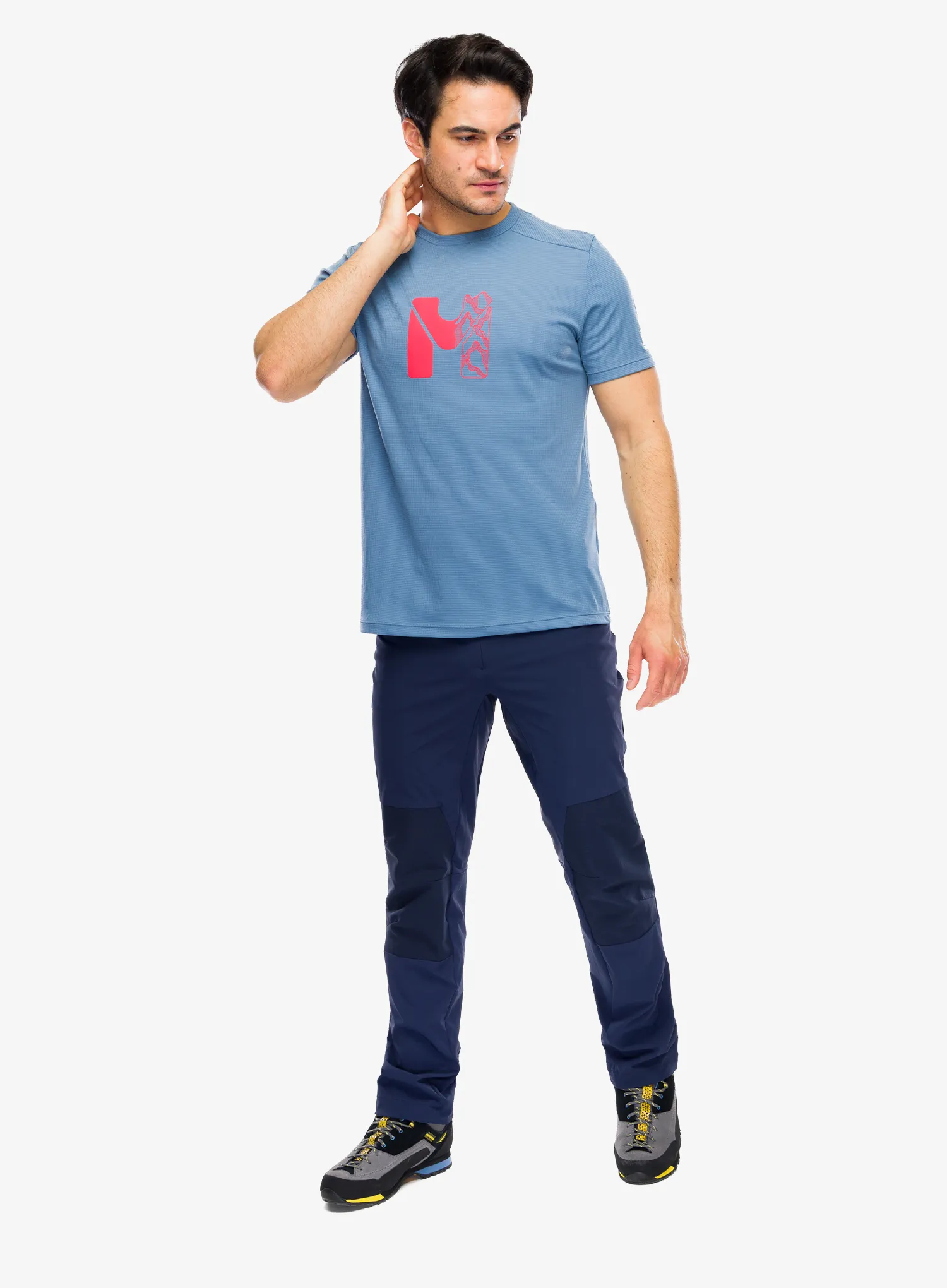 Rychleschnoucí triko Millet Kamet Map Ts SS - coronet blue