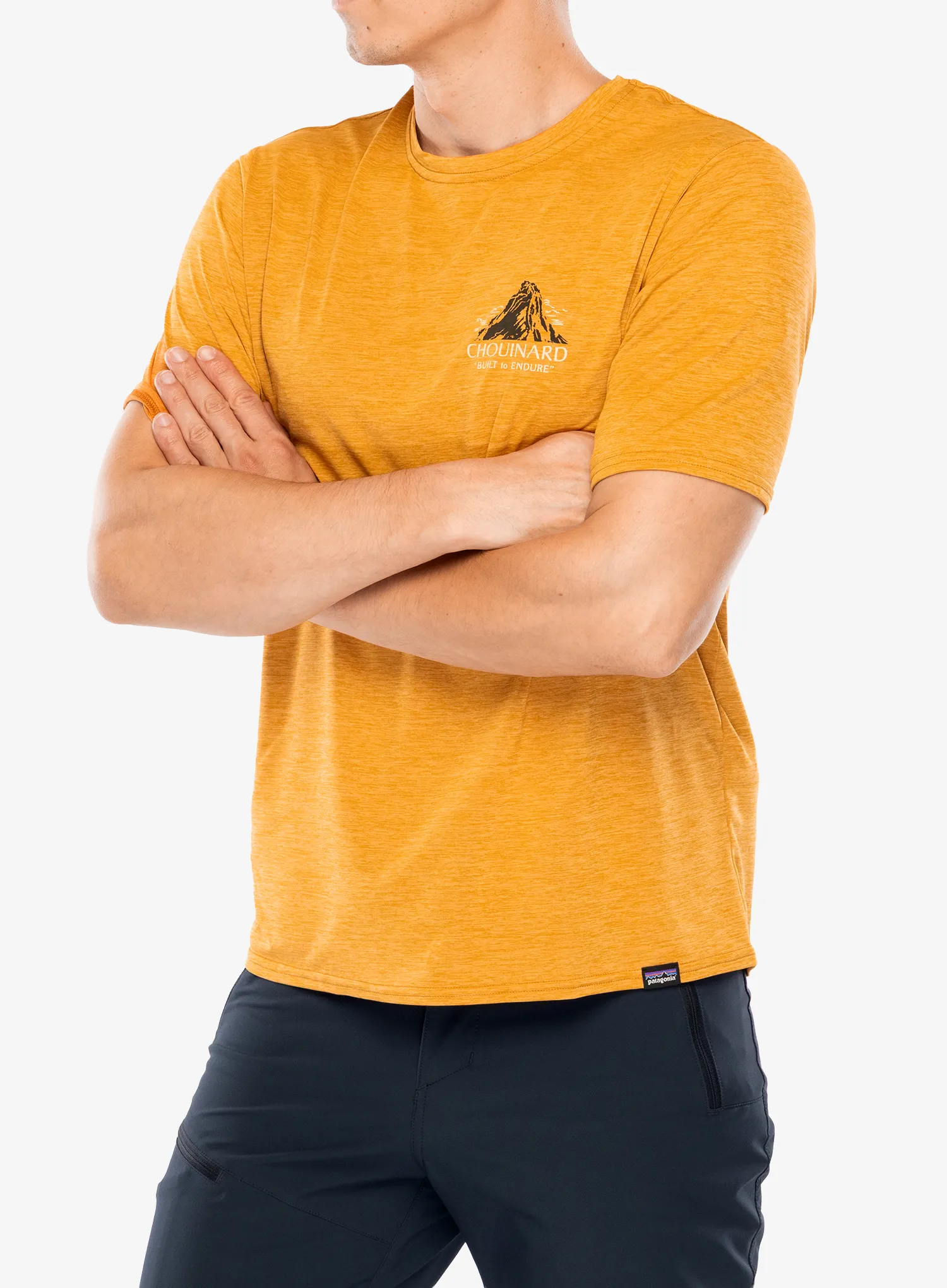 Rychleschnoucí triko Patagonia Cap Cool Daily Graphic Shirt Lands - chouinard crest/talon gold