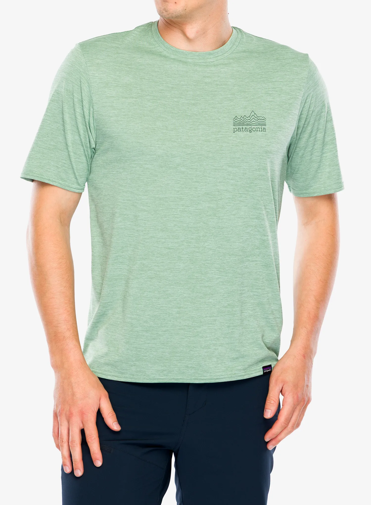 Rychleschnoucí triko Patagonia Cap Cool Daily Graphic Shirt - strataspire/ellwood green