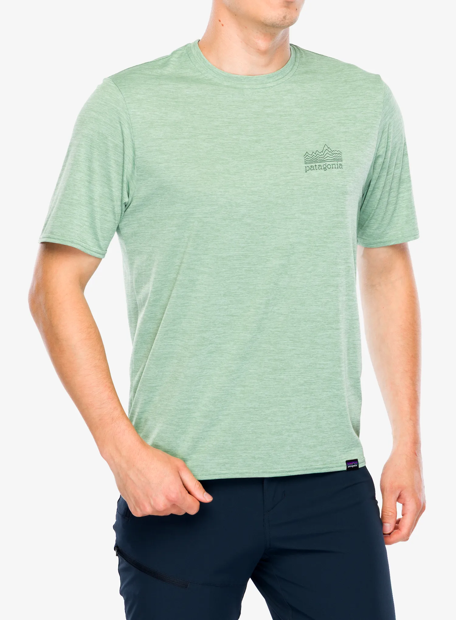 Rychleschnoucí triko Patagonia Cap Cool Daily Graphic Shirt - strataspire/ellwood green