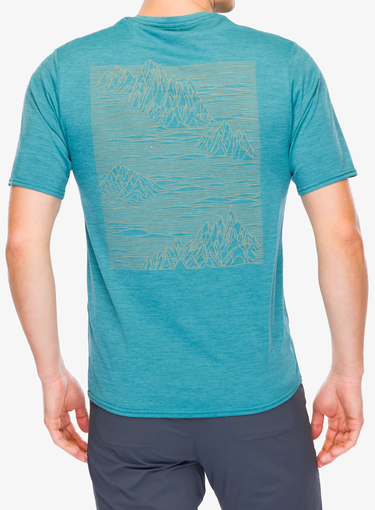 Rychleschnoucí triko Patagonia Cap Cool Daily Graphic Shirt - strataspire/wetland blue x-dye