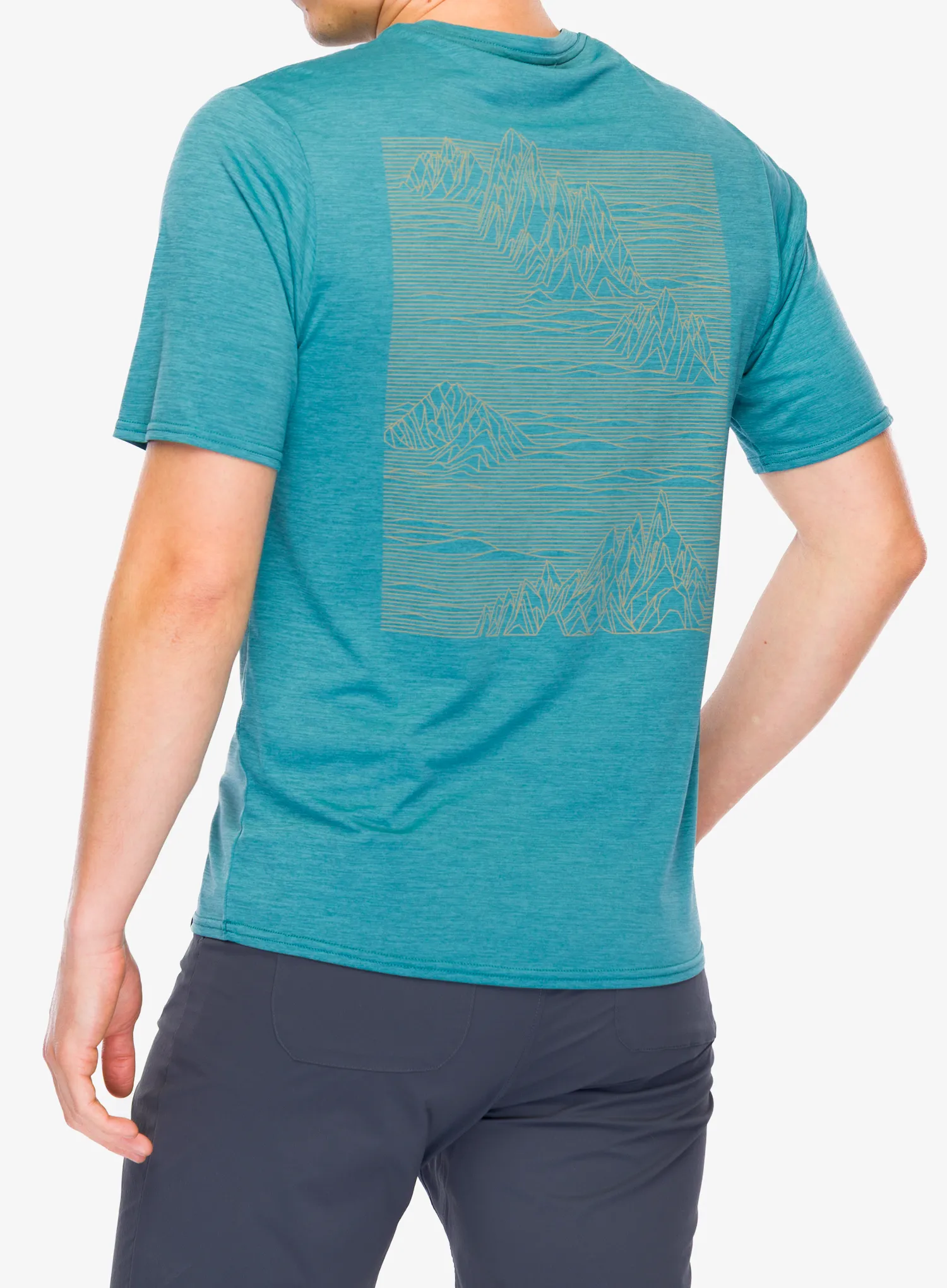 Rychleschnoucí triko Patagonia Cap Cool Daily Graphic Shirt - strataspire/wetland blue x-dye
